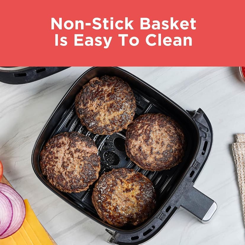 BLACK+DECKER Purifry 4QT Air Fryer, Crispy Deep Fried Taste without the Fat, Plus Bake, Dehydrate, and Keep Food Warm, Digital Touchscreen and Auto Shut-Off